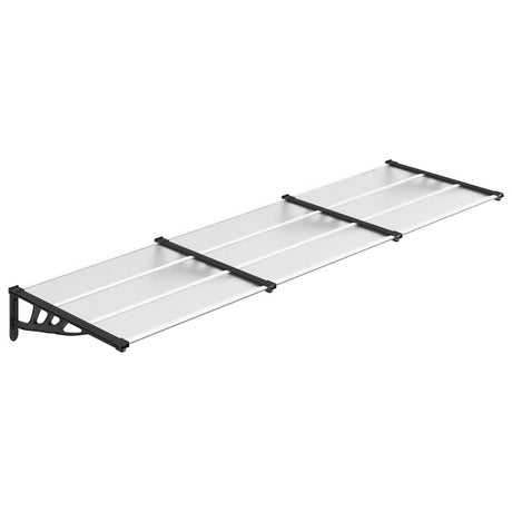 Vidaxx Türvordach 297,5x90 cm Polycarbonat schwarz und transparent