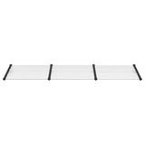 Vidaxx Türvordach 297,5x90 cm Polycarbonat schwarz und transparent