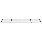 Vidaxx Türvordach 396x90 cm Polycarbonat schwarz und transparent