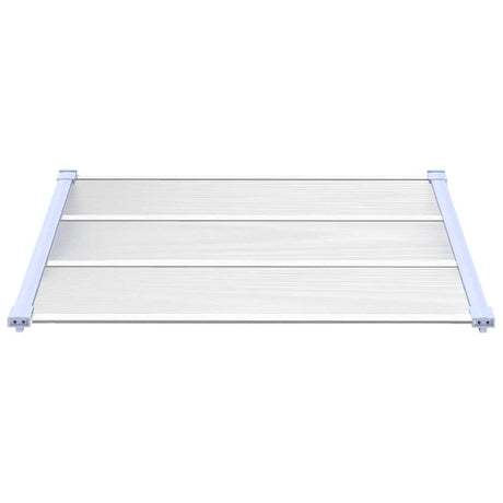 Vidaxx Türvordach 122x90 cm Polycarbonat grau und transparent