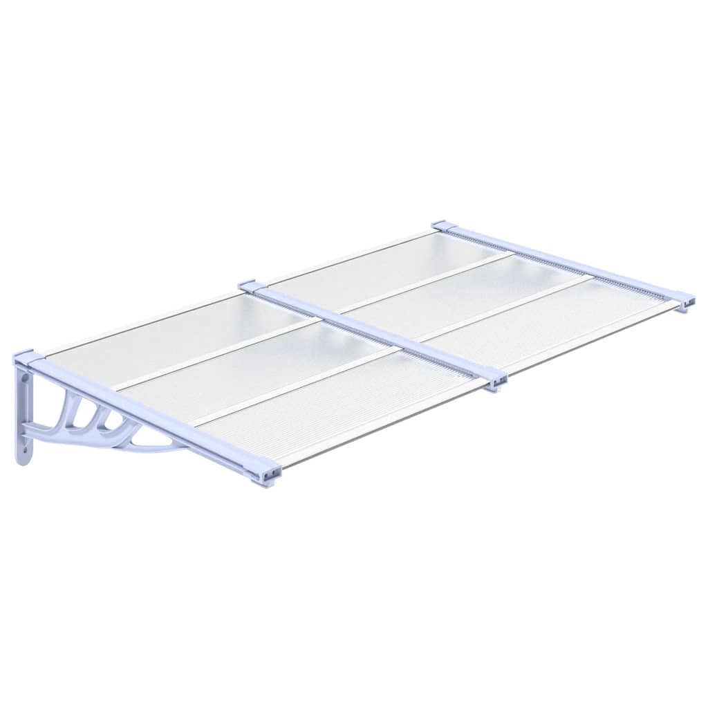 Vidaxx Türvordach 152,5x90 cm Polycarbonat grau und transparent