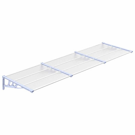 Vidaxx Türvordach 297,5x90 cm Polycarbonat grau und transparent
