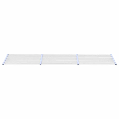 Vidaxx Türvordach 358,5x90 cm Polycarbonat grau und transparent