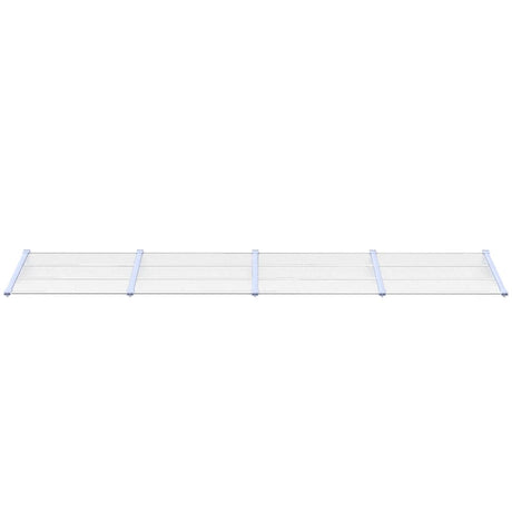 Vidaxx Türvordach 396x90 cm Polycarbonat grau und transparent