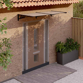 Vidaxx Türvordach 199x90 cm Polycarbonat schwarz