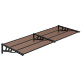 Vidaxx Türvordach 239x90 cm Polycarbonat schwarz