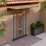 Vidaxx Türvordach 239x90 cm Polycarbonat schwarz