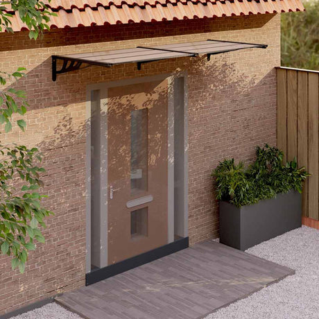 Vidaxx Türvordach 239x90 cm Polycarbonat schwarz