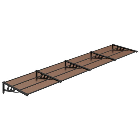 Vidaxx Türvordach 396x90 cm Polycarbonat schwarz