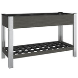Vidaxx Pflanzgefäß erhöht mit Regal 120x50x75 cm hkc grau