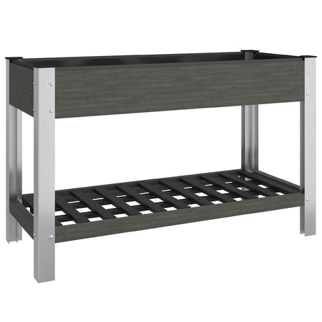 Vidaxx Pflanzgefäß erhöht mit Regal 120x50x75 cm hkc grau