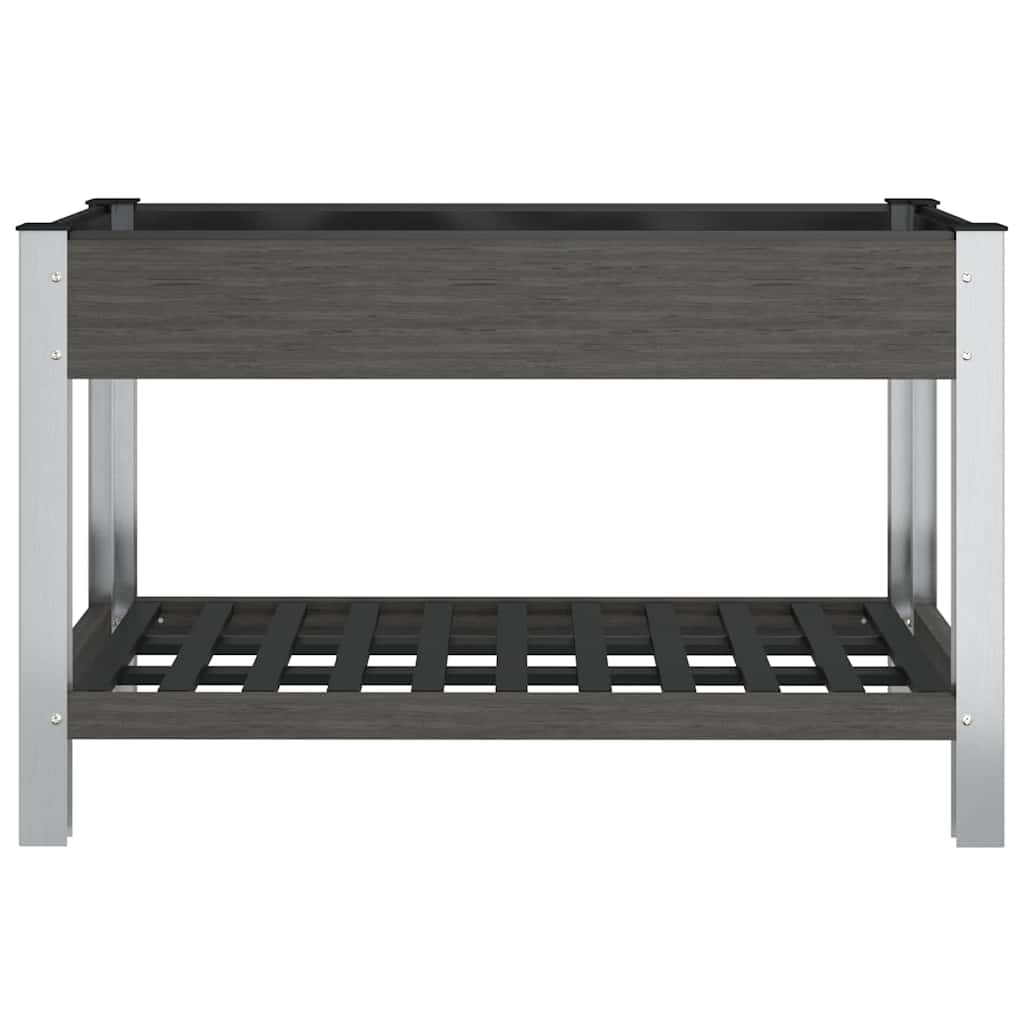 Vidaxx Pflanzgefäß erhöht mit Regal 120x50x75 cm hkc grau