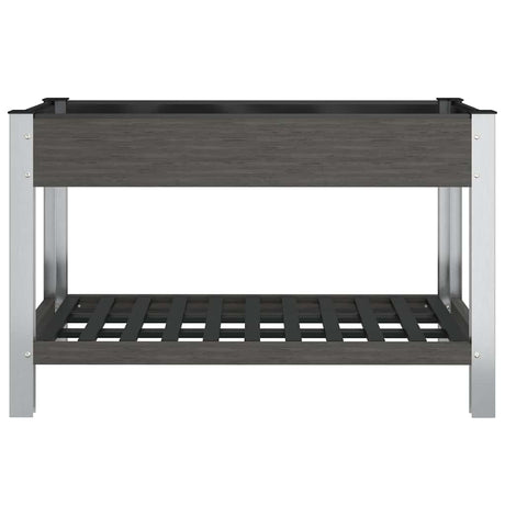 Vidaxx Pflanzgefäß erhöht mit Regal 120x50x75 cm hkc grau