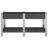 Vidaxx Pflanzgefäß erhöht mit Regal 150x50x75 cm hkc grau
