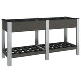Vidaxx Pflanzgefäß erhöht mit Regal 175x50x75 cm hkc grau