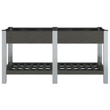 Vidaxx Pflanzgefäß erhöht mit Regal 175x50x75 cm hkc grau