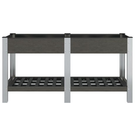 Vidaxx Pflanzgefäß erhöht mit Regal 175x50x75 cm hkc grau
