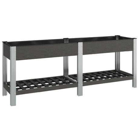 VidaXL Pflanzgefäß erhöht mit Regal 200x50x75 cm hkc grau