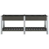 VidaXL Pflanzgefäß erhöht mit Regal 200x50x75 cm hkc grau