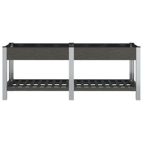 VidaXL Pflanzgefäß erhöht mit Regal 200x50x75 cm hkc grau