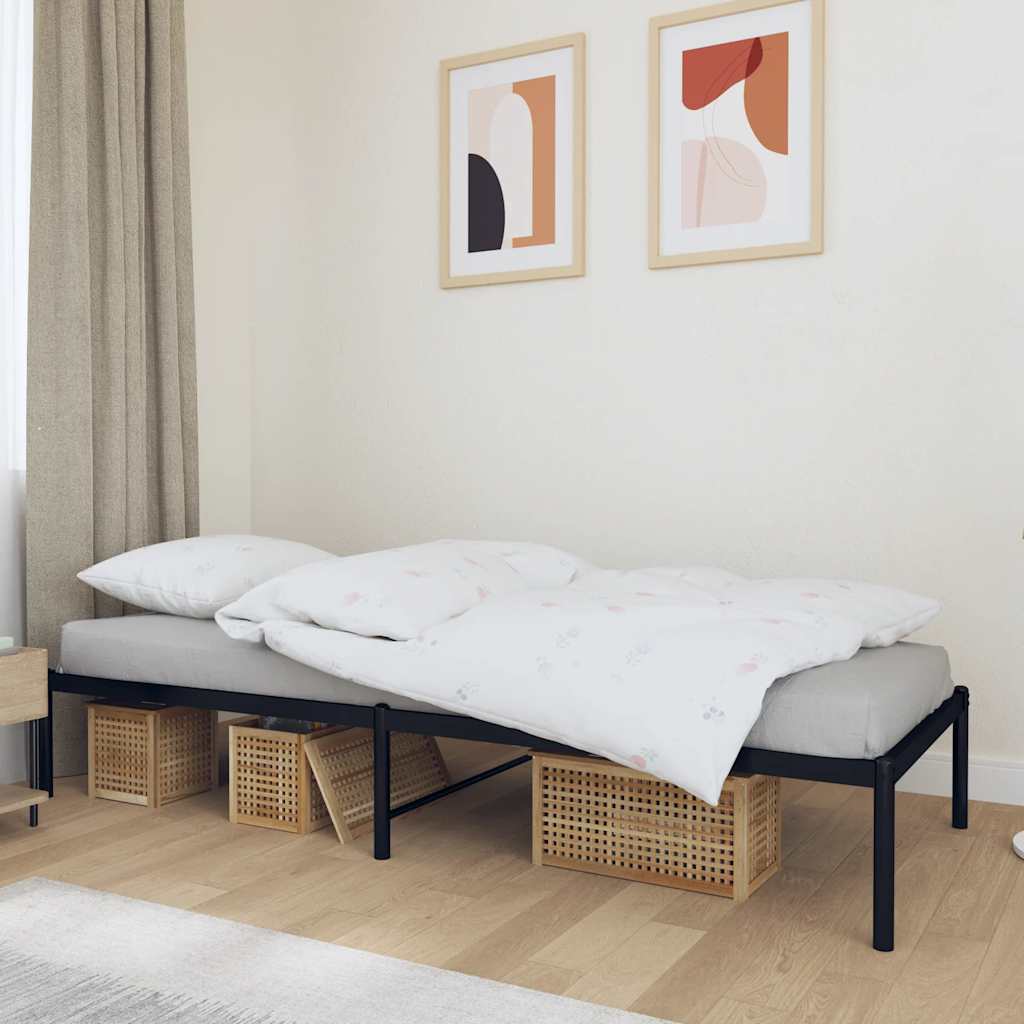 Vidaxl bedframe metaal zwart 90x190 cm