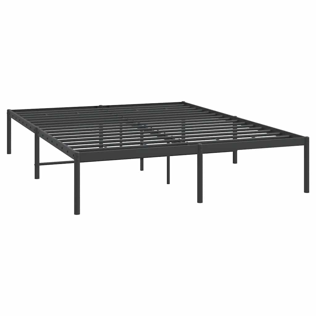 Vidaxl bedframe metaal zwart 140x190 cm