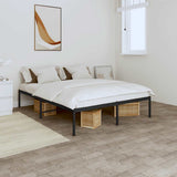 Vidaxl bedframe metaal zwart 140x190 cm