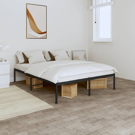 Vidaxl bedframe metaal zwart 150x200 cm