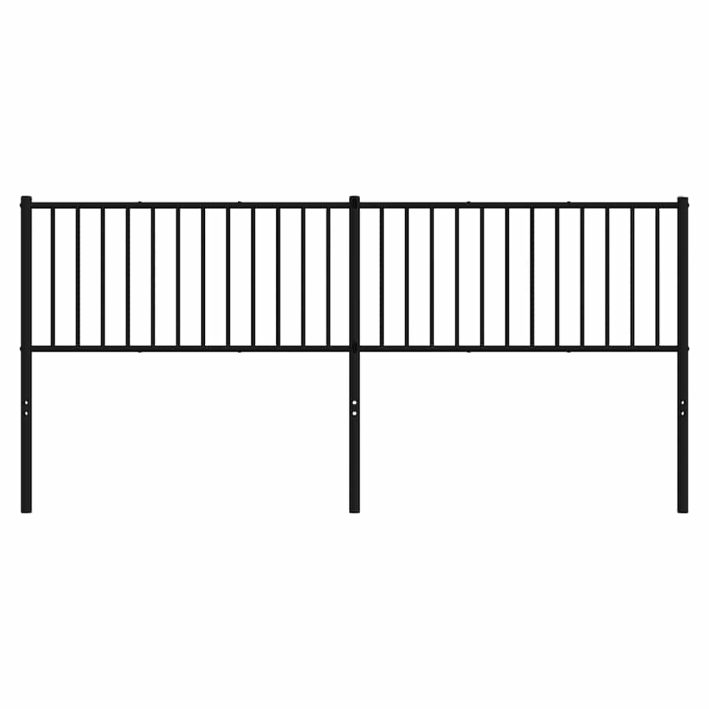 Vidaxl vervangend hoofdbord metaal zwart 200 cm