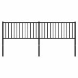 Vidaxl vervangend hoofdbord metaal zwart 200 cm