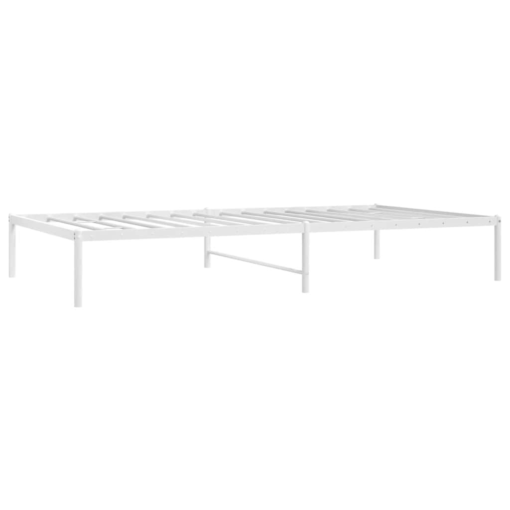 Vidaxl bedframe metaal wit 75 x 190 cm