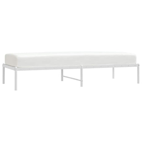 Vidaxl bedframe metaal wit 75 x 190 cm