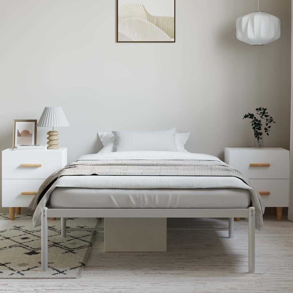 Vidaxl bedframe metaal wit 100x190 cm