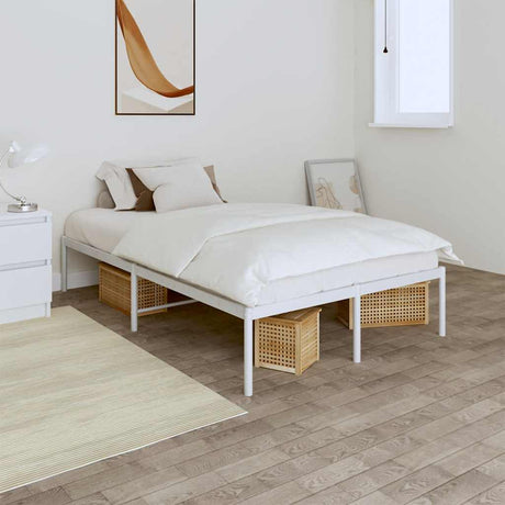 Vidaxl bedframe metaal wit 120x190 cm