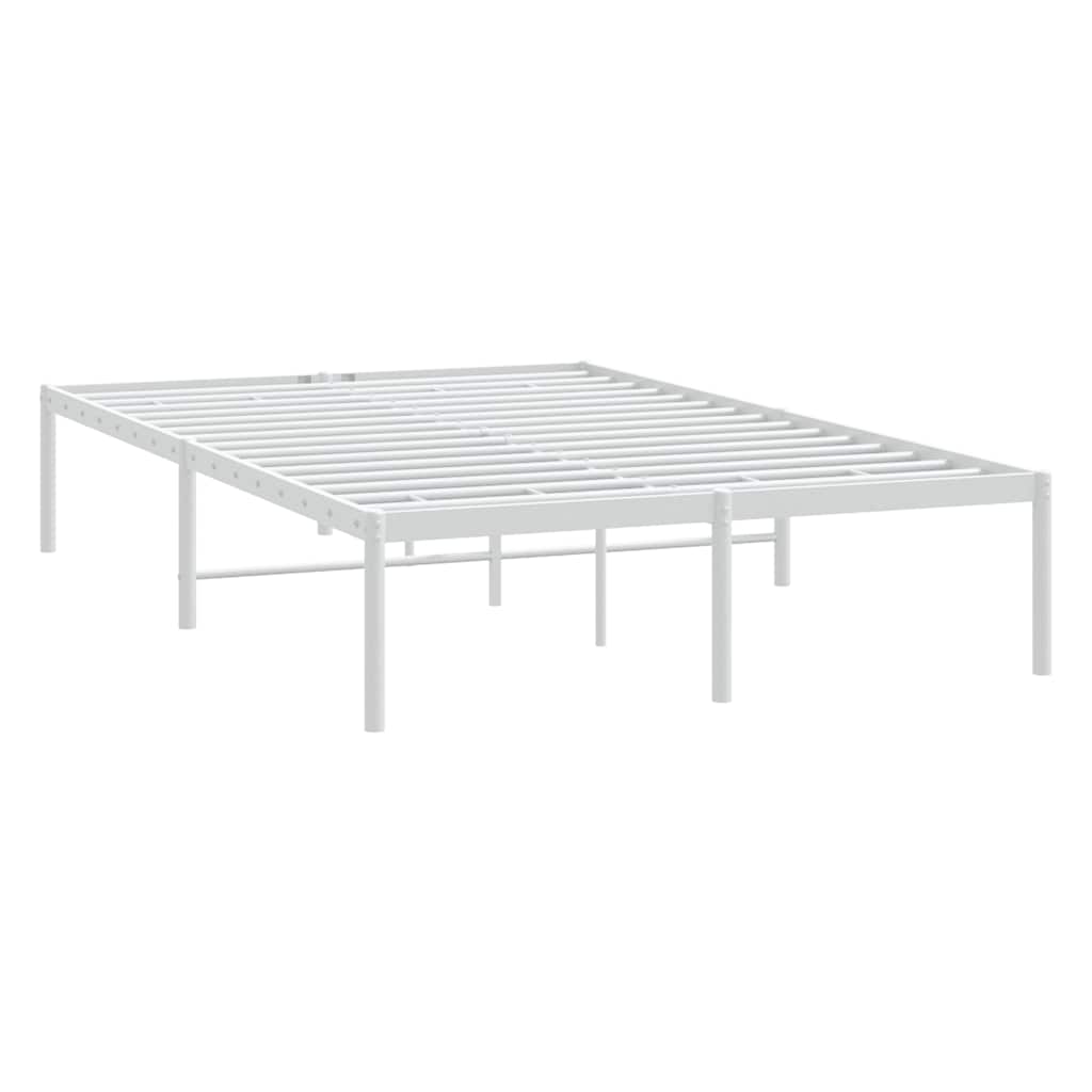 Vidaxl bedframe metaal wit 120x200 cm