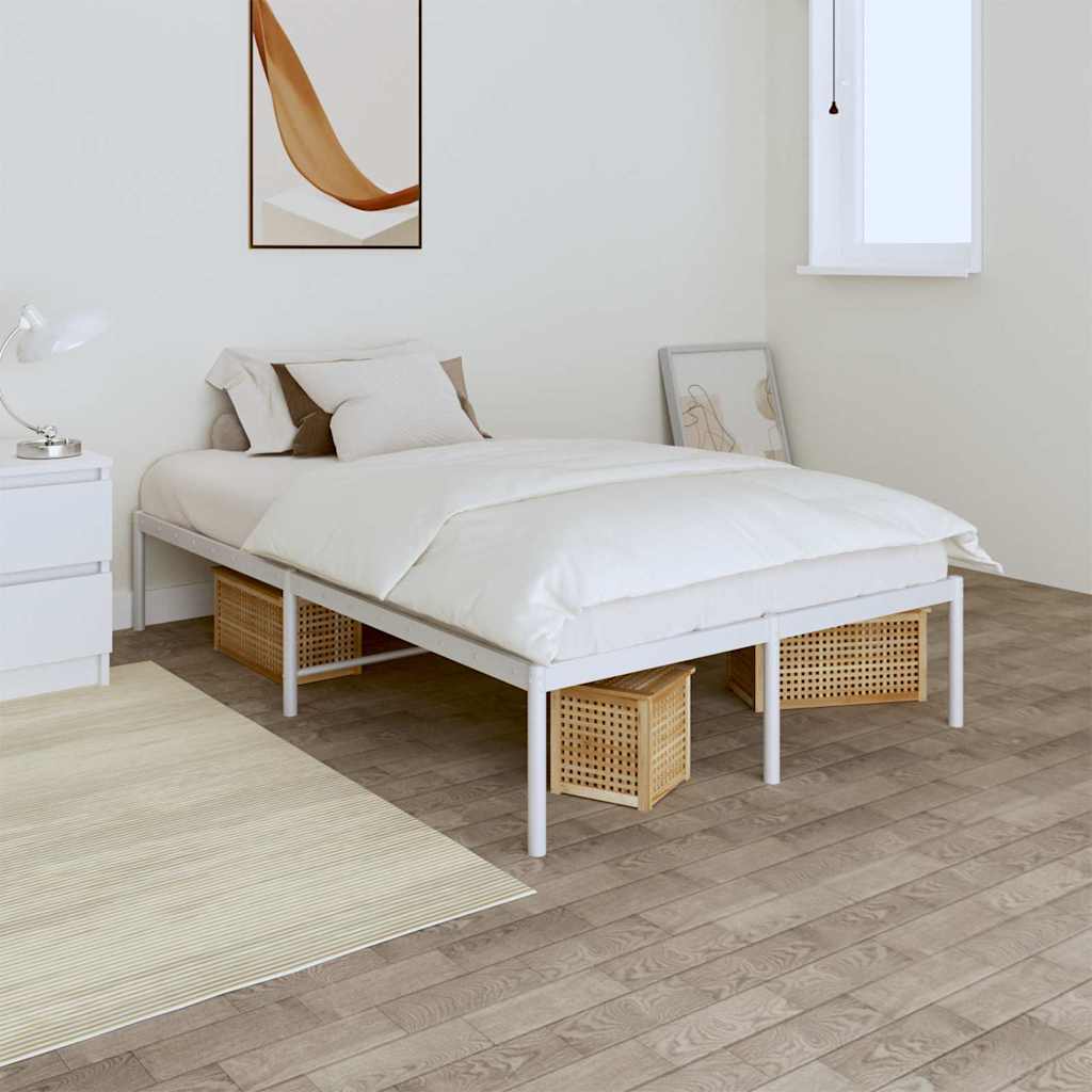 Vidaxl bedframe metaal wit 120x200 cm