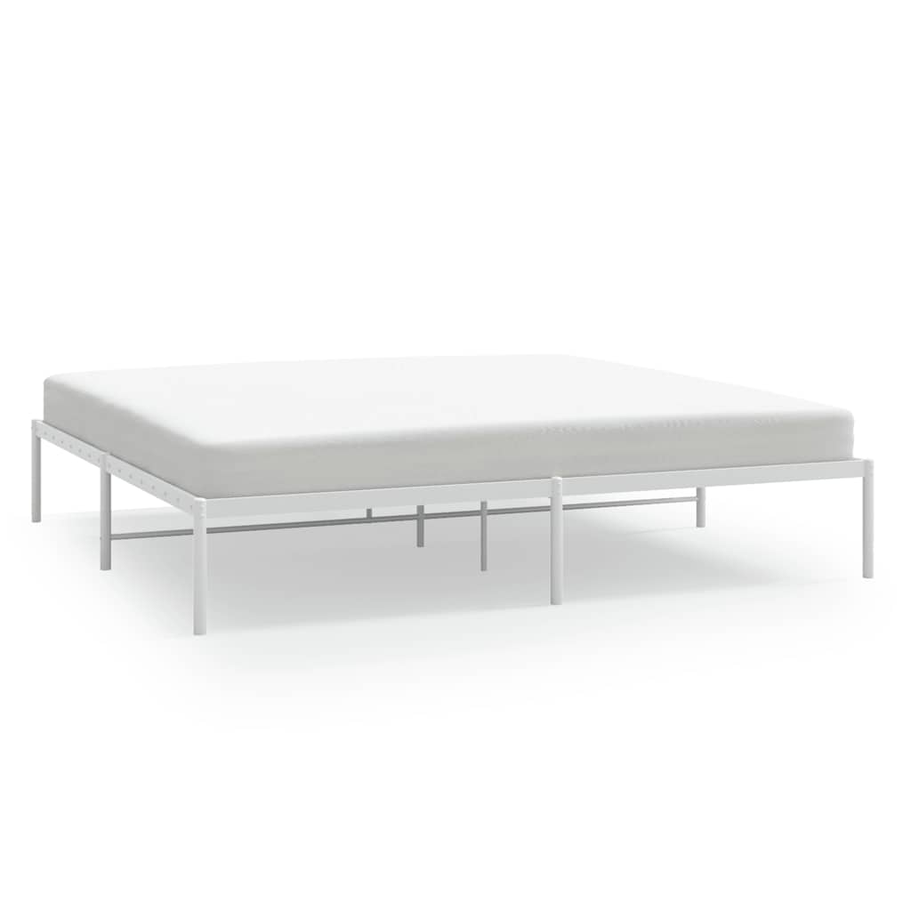 Vidaxl bedframe metaal wit 180x200 cm
