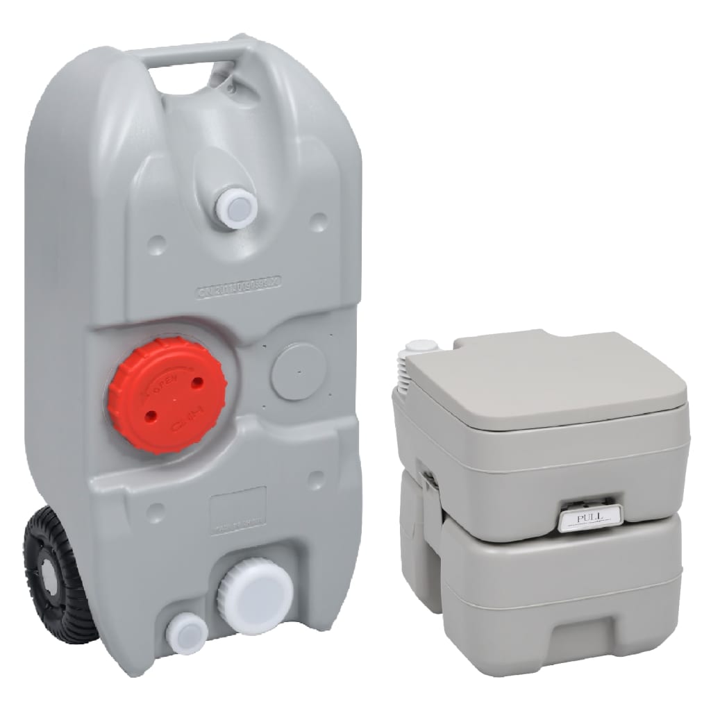 VidaXL Camping-Toiletten- und Wassertank-Set tragbar