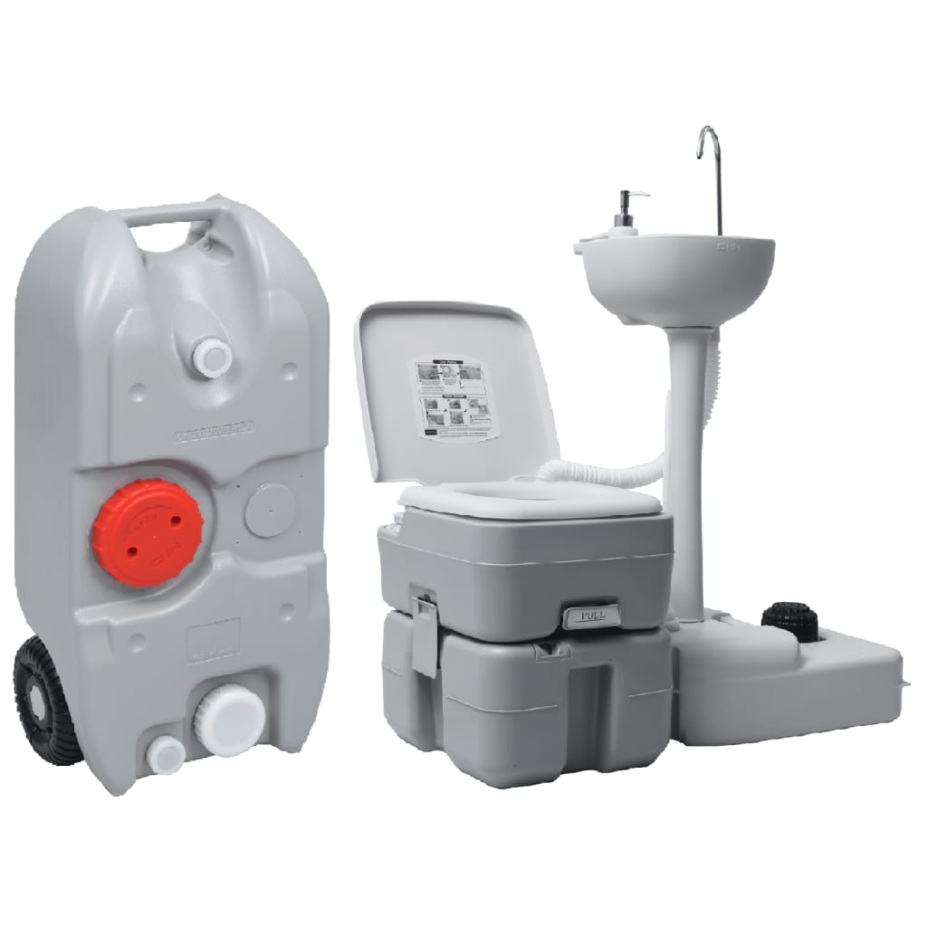 VidaXL Campingtoilette und Waschbecken mit Wassertank