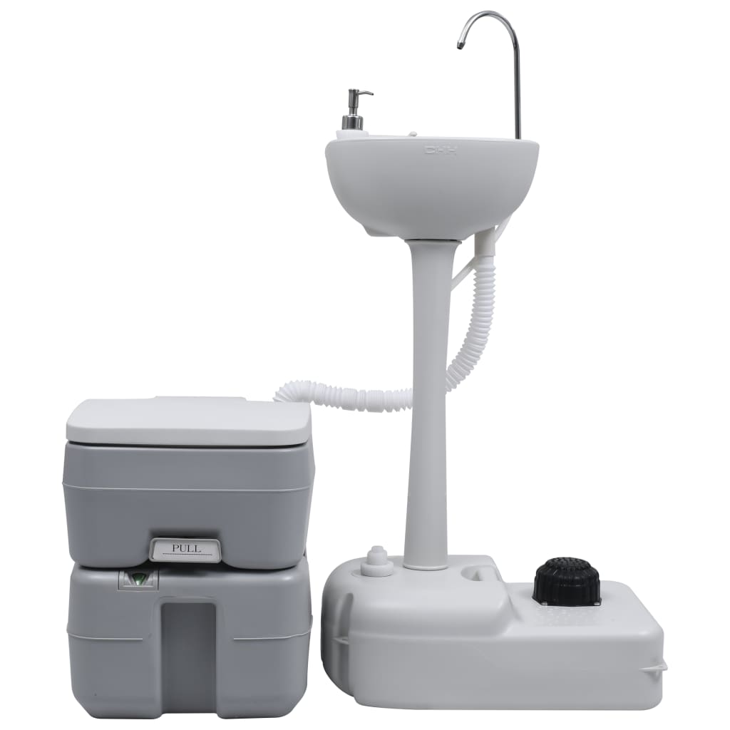 VidaXL Campingtoilette und Waschbecken mit Wassertank