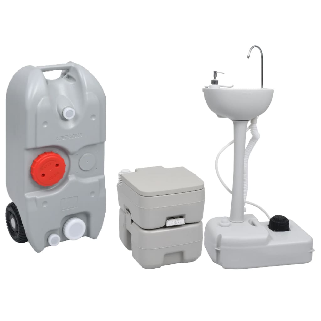 VidaXL Campingtoilette und Waschbecken mit Wassertank