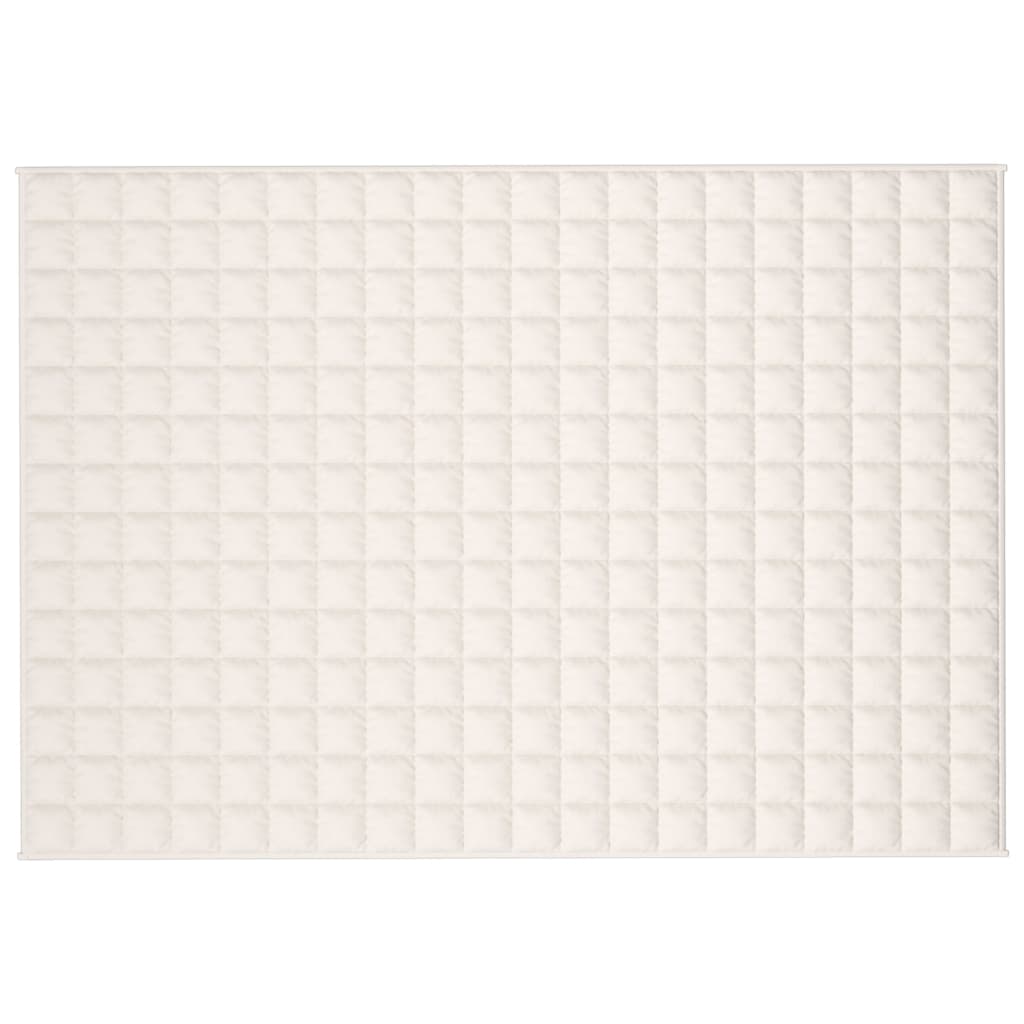 Vidaxx Gewichtsdecke 140x200 cm 10 kg Stoff hellcreme