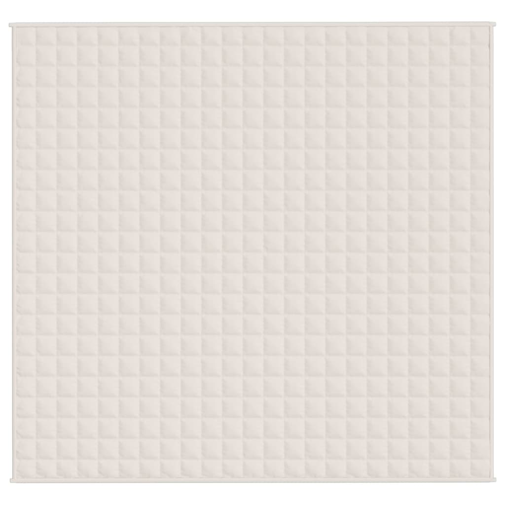 Vidaxx Gewichtsdecke 220x230 cm 15 kg Stoff hellcreme