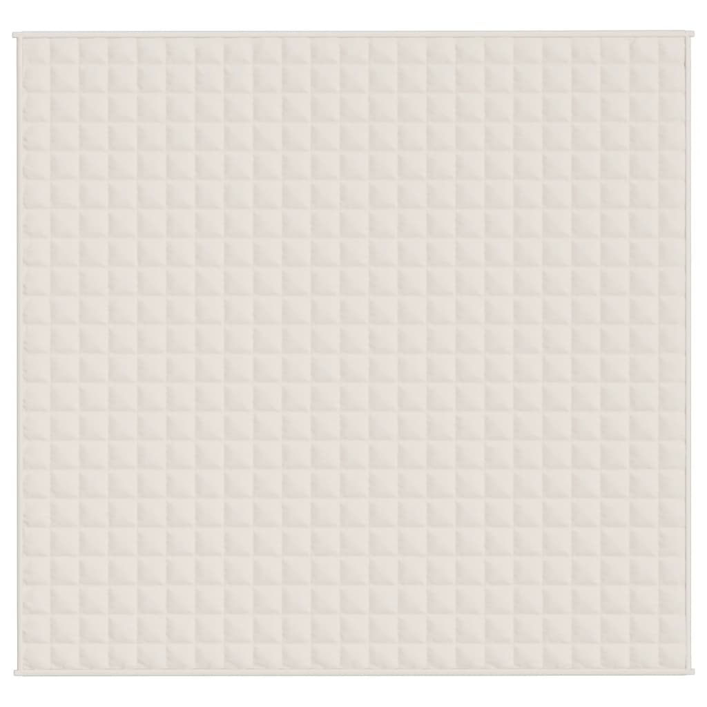 Vidaxx Gewichtsdecke 220x240 cm 15 kg Stoff hellcreme