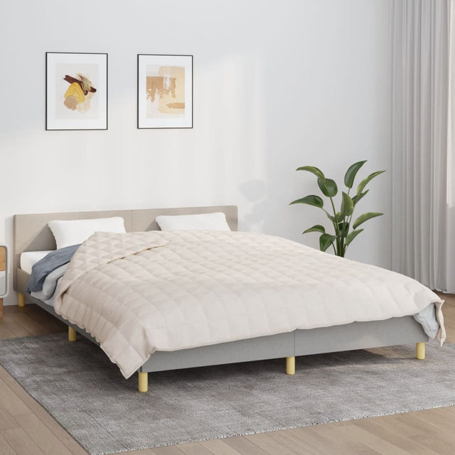 Vidaxx Gewichtsdecke 220x240 cm 15 kg Stoff hellcreme