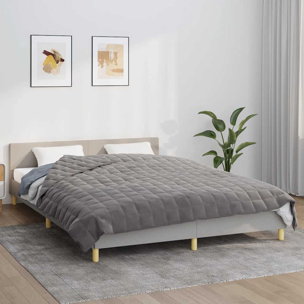 Vidaxx Gewichtsdecke 220x240 cm 11 kg Stoff grau
