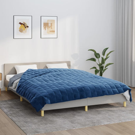 Vidaxx Gewichtsdecke 200x220 cm 13 kg Stoff blau