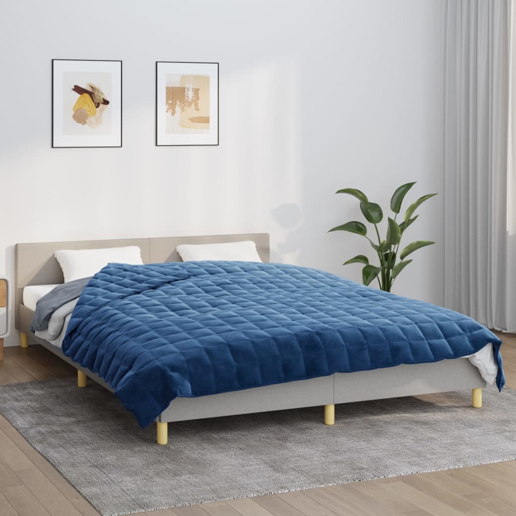 Vidaxx Gewichtsdecke 220x240 cm 15 kg Stoff blau