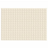 Vidaxx Gewichtsdecke 140x200 cm 10 kg Stoff hellcreme