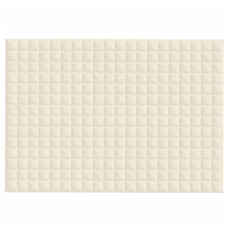 Vidaxx Gewichtsdecke 140x200 cm 10 kg Stoff hellcreme